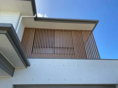 Woodonali woodgrain aluminium lining a ceiling or wall — Ceilings & Walls project