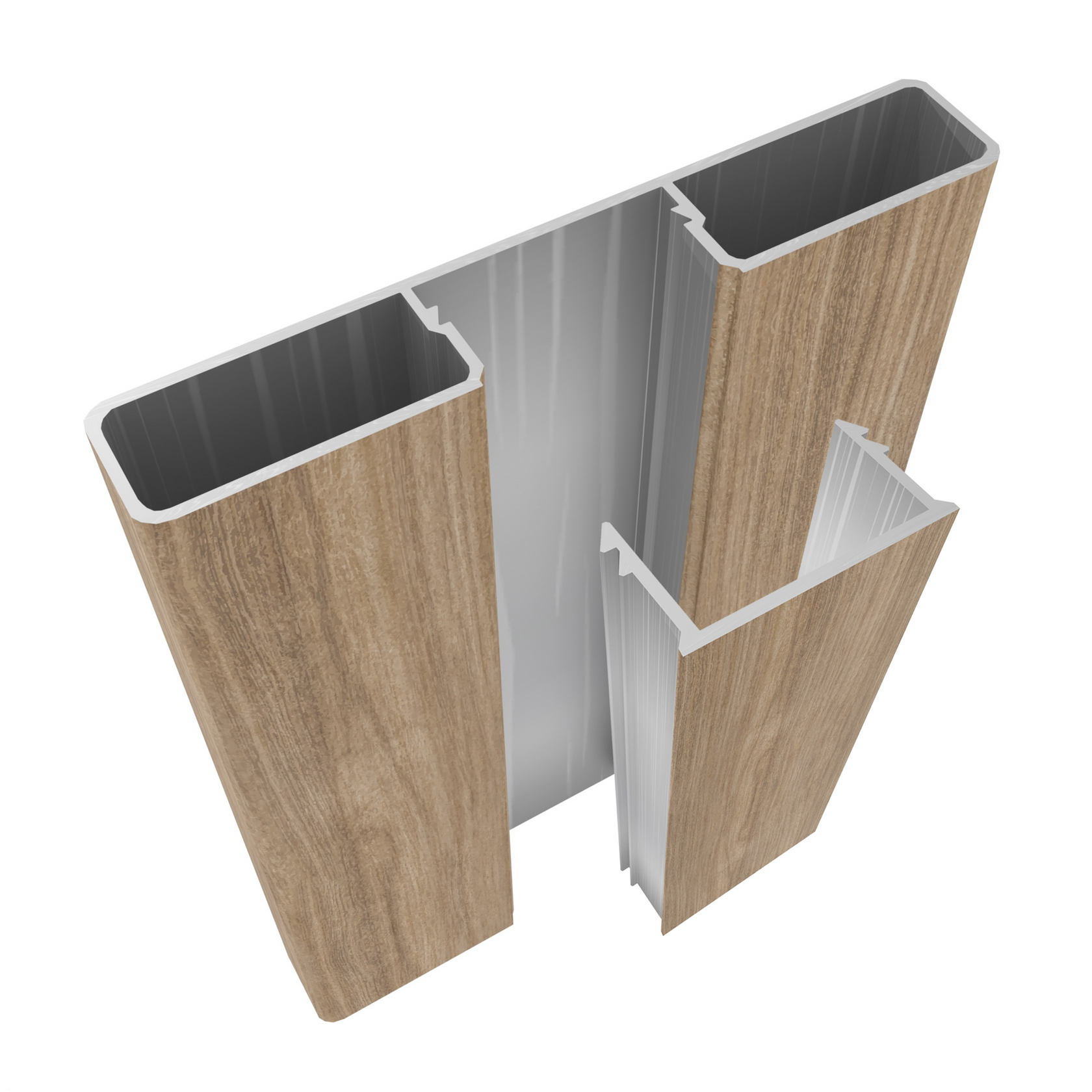 16x100mm Alpha-clip aluminium batten profile