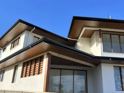 Woodonali woodgrain aluminium lining a ceiling or wall — Ceilings & Walls project