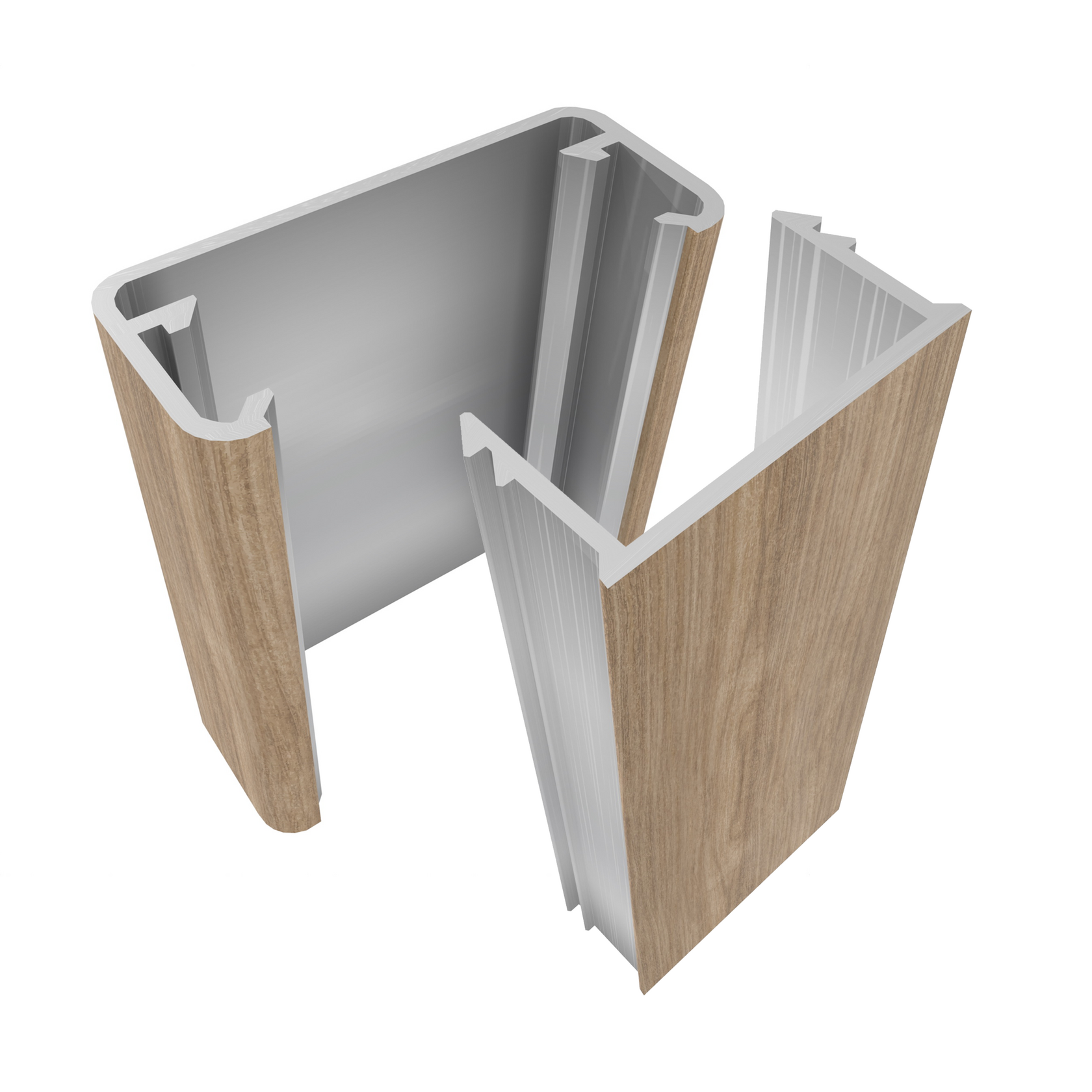 16x38mm Alpha-clip aluminium batten profile