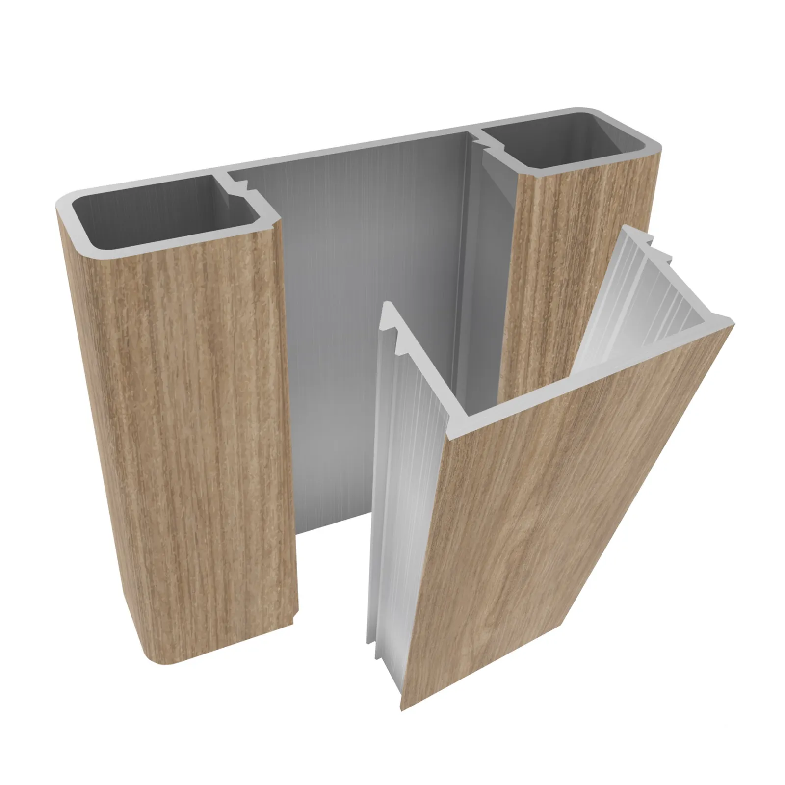 Woodonali woodgrain aluminium batten 16x65mm @6500mm